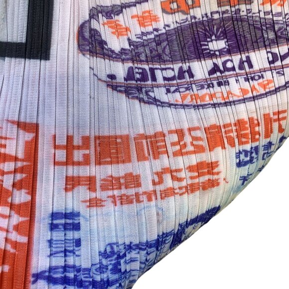 MB Oasis Asian Print Pleated Maxi Dress, One Size - Picture 5 of 7